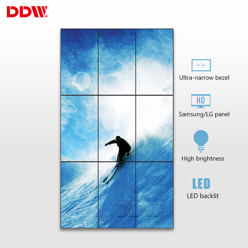 DP Loop Out 55 Inch DDW LCD Video Wall 500 Nits High Brightness Commercial